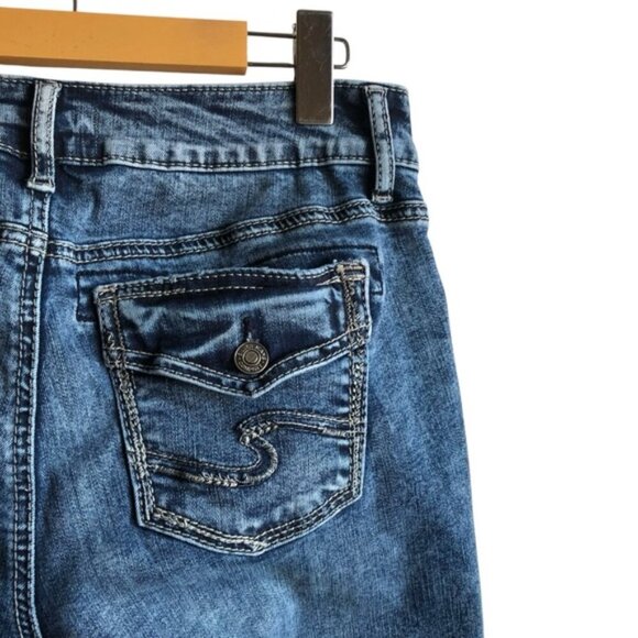 Silver Elyse Curvy Fit Mid Rise Slim Bootcut Jeans Size 28 - Picture 11 of 15